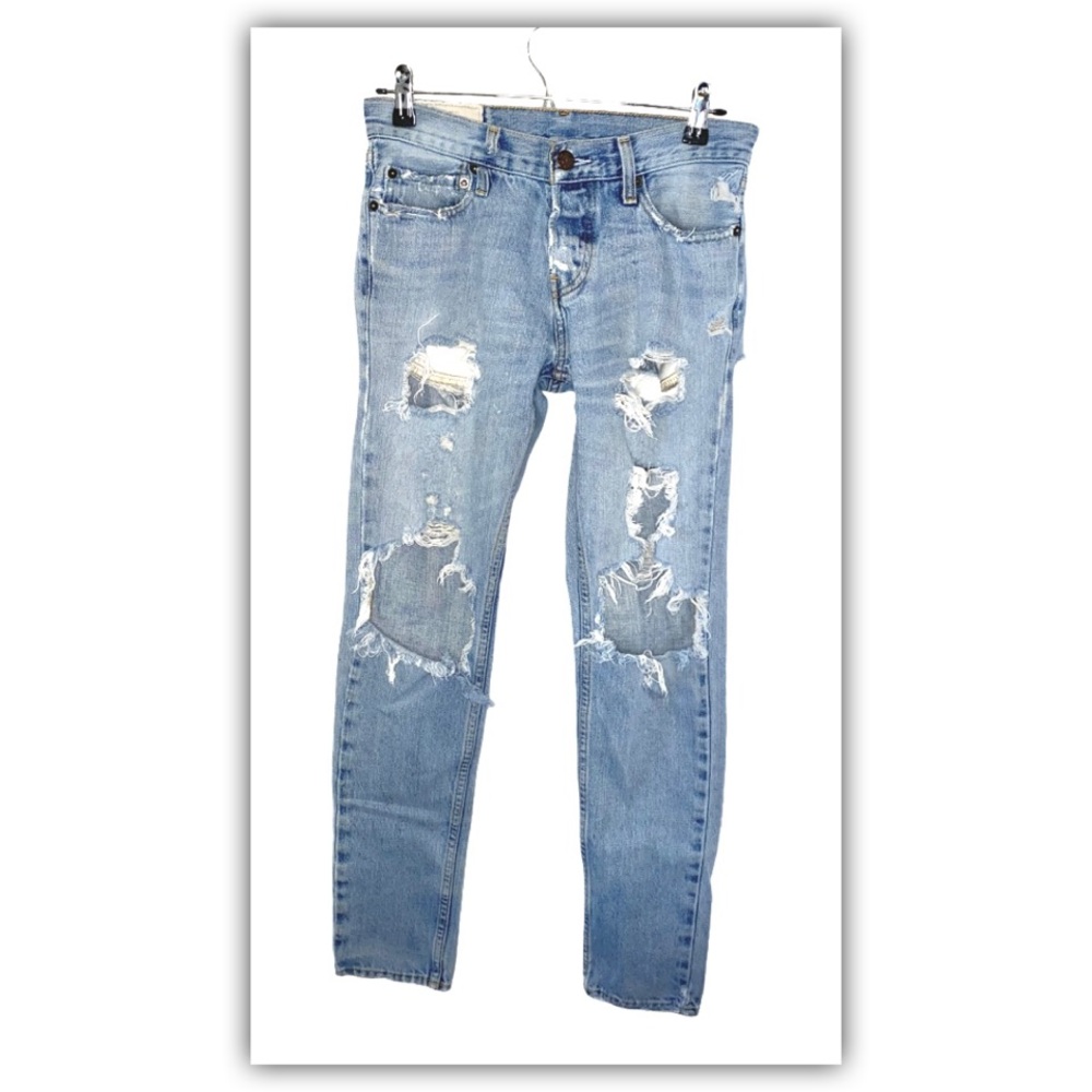 Hollister Boyfriend Style Ultra Distressed Jeans